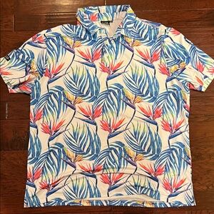 Vibrant Floral Men's Polo Shirt